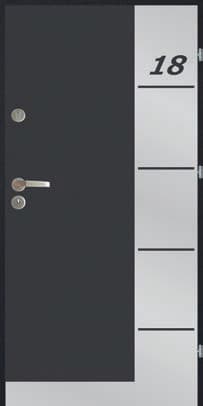 DRZWI MAR-TOM GŁADKIE SILVER 91-65 RC3