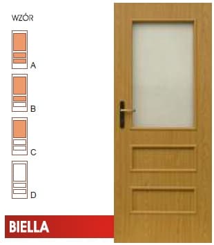 DRZWI WEWNĘTRZNE VERTIM BIELLA WZÓR A, B, C, D