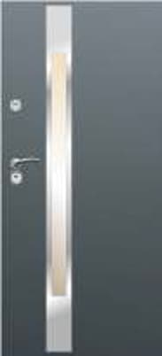 Drzwi zewnętrzne Delta PREMIUM GŁADKIE PASEK INOX - 23%Vat (bez montażu)