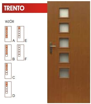 DRZWI WEWNĘTRZNE VERTIM TRENTO WZÓR A, B, C, D, E, F