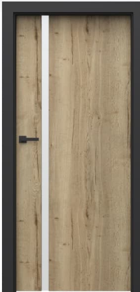 DRZWI PORTA LOFT 4.A Z CZARNĄ SZYBĄ I OŚCIEŻNICĄ