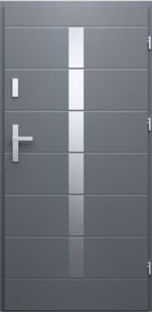 DRZWI WIKĘD DO MIESZKAŃ WZÓR 44C IRON RC3 INOX Obustronny