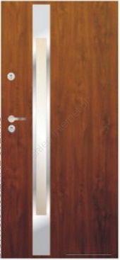 Drzwi zewnętrzne Delta Universal 45 GŁADKIE PASEK INOX - 23%Vat (bez montażu)