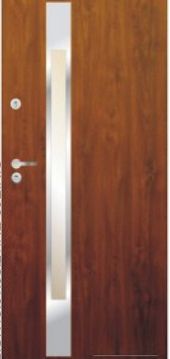 Drzwi zewnętrzne Delta Universal 45 GŁADKIE PASEK INOX - 23%Vat (bez montażu)