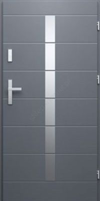 DRZWI WIKĘD DO MIESZKAŃ WZÓR 44C IRON RC3 INOX Obustronny