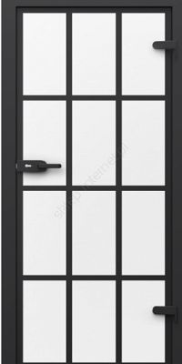 DRZWI PORTA GLASS SZYBA MATOWA Z MALOWANYMI SZPROSAMI