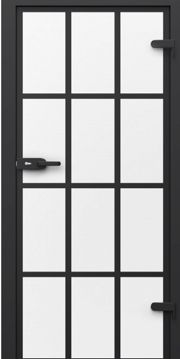 DRZWI PORTA GLASS SZYBA MATOWA Z MALOWANYMI SZPROSAMI